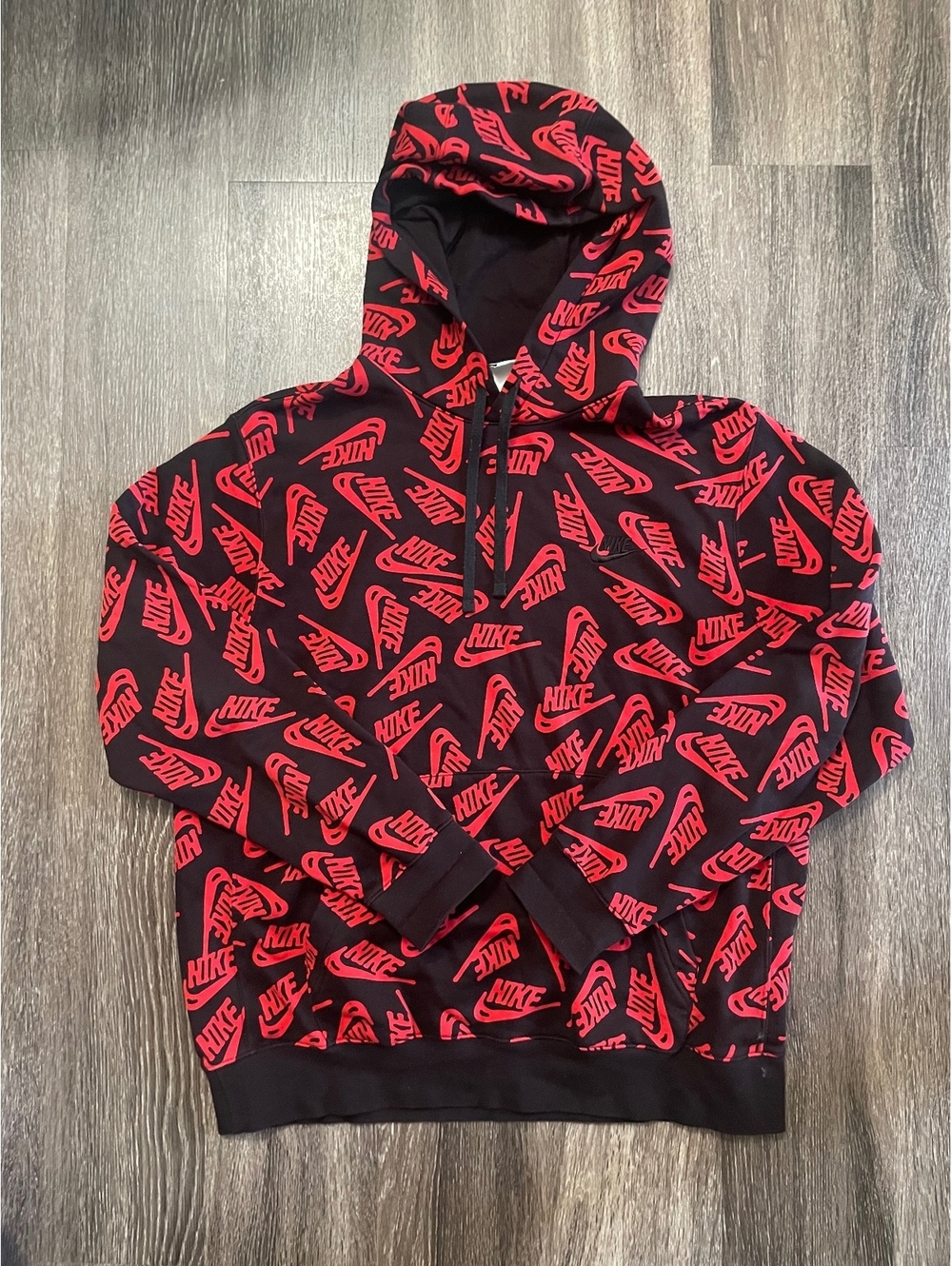 Nike NSW Essential All Over Print Club Fleece Hoodie